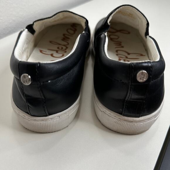 Sam Edelman Black Leather White Base Slip On Shoe 5 - Picture 11 of 15